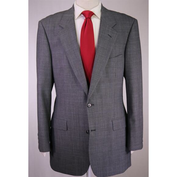 Brooks Brothers Gray Blue Glen Plaid 2-Btn Wool Stretch Suit 41R - Picture 2 of 9
